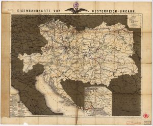 Železniční mapa Rakouska-Uherska
